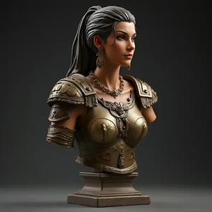 Amazonian Warrior Bust (28-32mm)