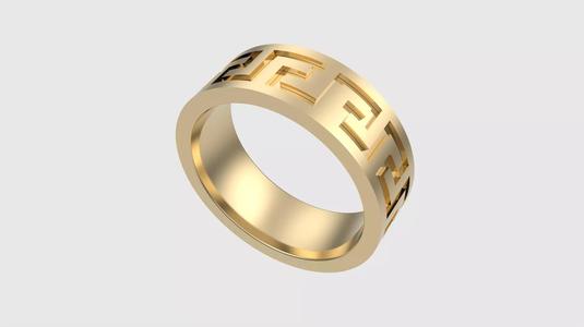 Bold Meander Greek Ring JDBCo