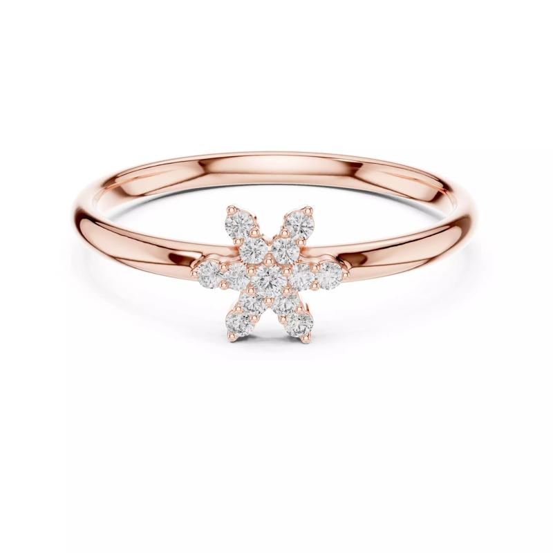 Asterisk Sign Round Diamond Engagement Ring 3DM STL Video