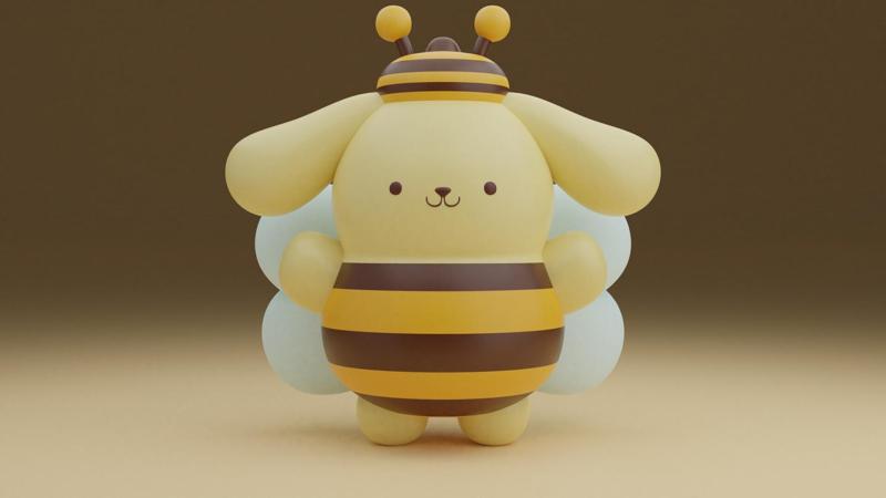 Pompompurin sanrio bee