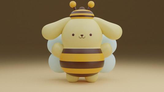 Pompompurin sanrio bee
