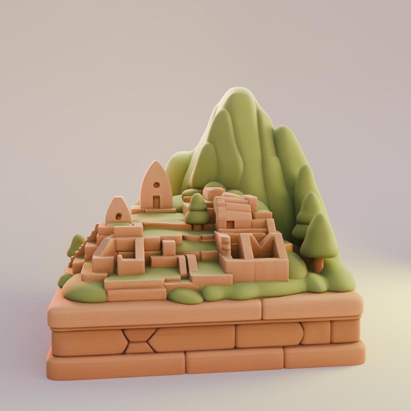 Machu Picchu Cartoon – Decorative Sculpture of the Inca Wonder