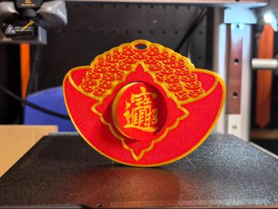 Rotatable Wealth and Prosperity Pendant