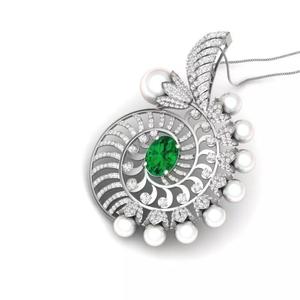 Women pearl pendant 3dm render detail 3D print model