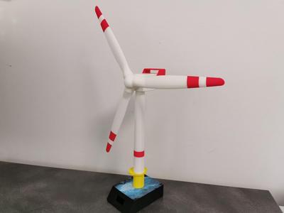 Ocean Wind Turbine with Ball Bearing