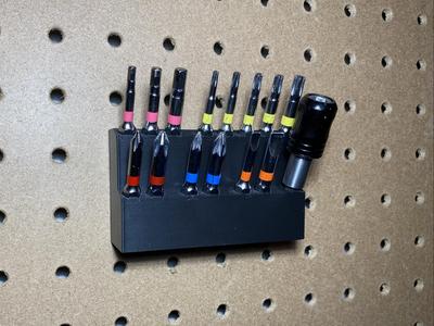 Bit Holder for 1 Inch Pegboard