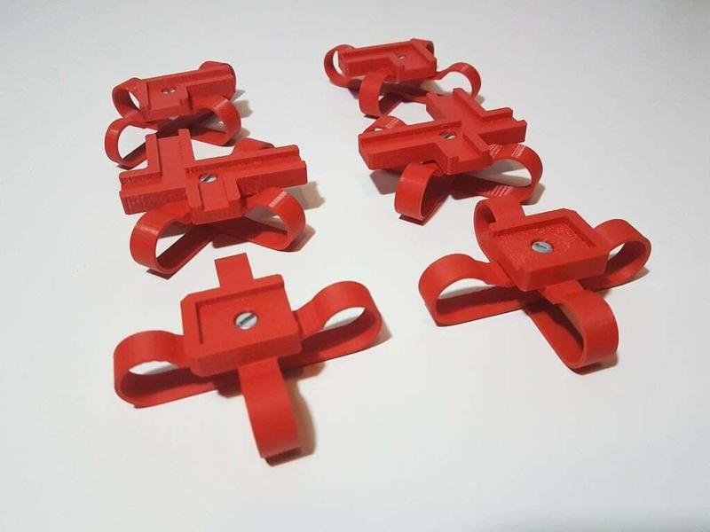 Anti-vibration feet V2 for GEEETech i3 Pro B with 8mm acrylic frame