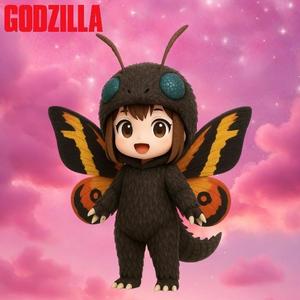 godzilla anime chibi mothra