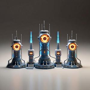 Sci-Fi Energy Towers