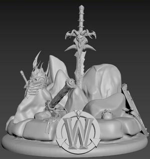 Frostmourne diorama (Warcraft) Lich King
