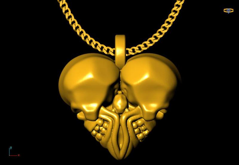 skulls pencant charm