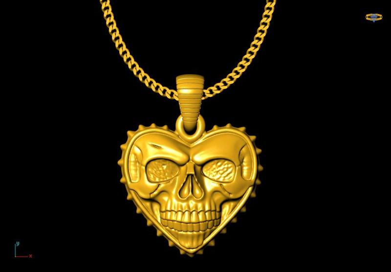 skull pendant charm