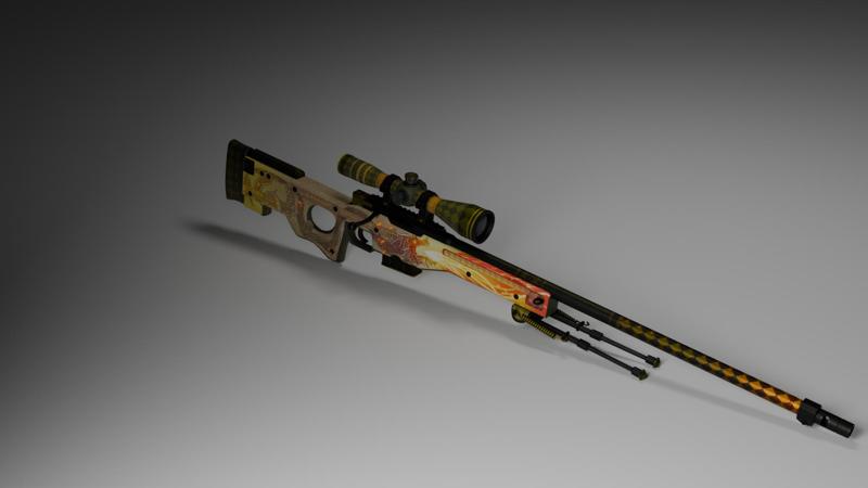CS:GO/CS2 AWP Dragon Lore Model