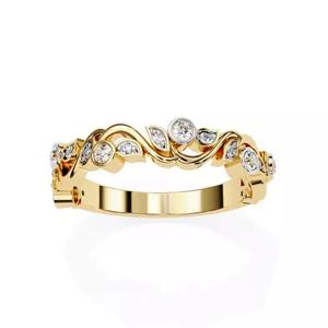 Printable 3D jewelry model of Solitaire Lady Ring with Diamond