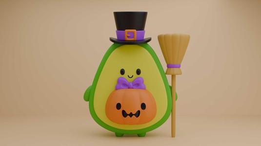 Halloween avocado