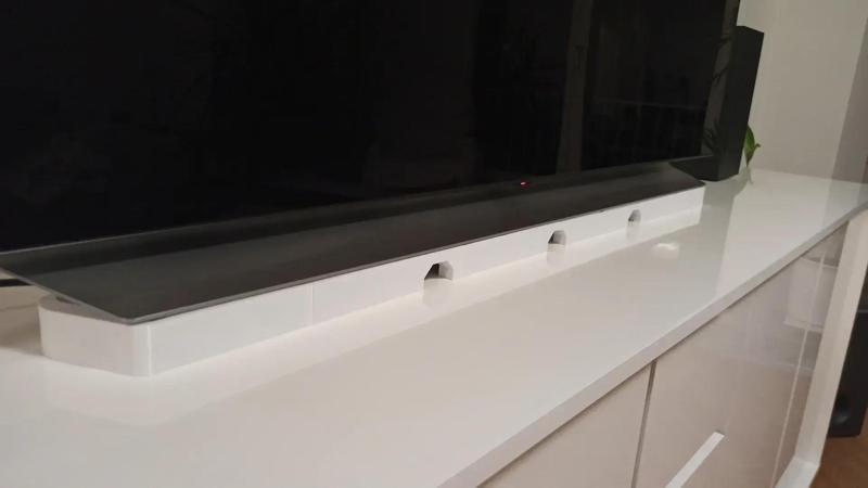 Riser for LG C1 OLED TV with cable management