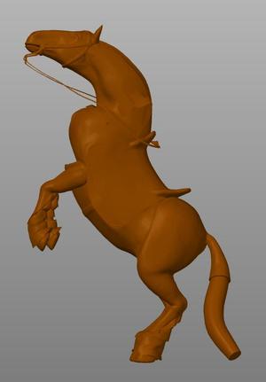 Rearing Horse Action Pose - Dynamic 3D Print Model STL File