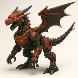 Mecha Dragon - Armored Robotic Beast 3D Printable Model