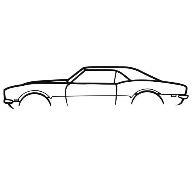 Chevrolet Camaro 1968 Silhouette Wall art