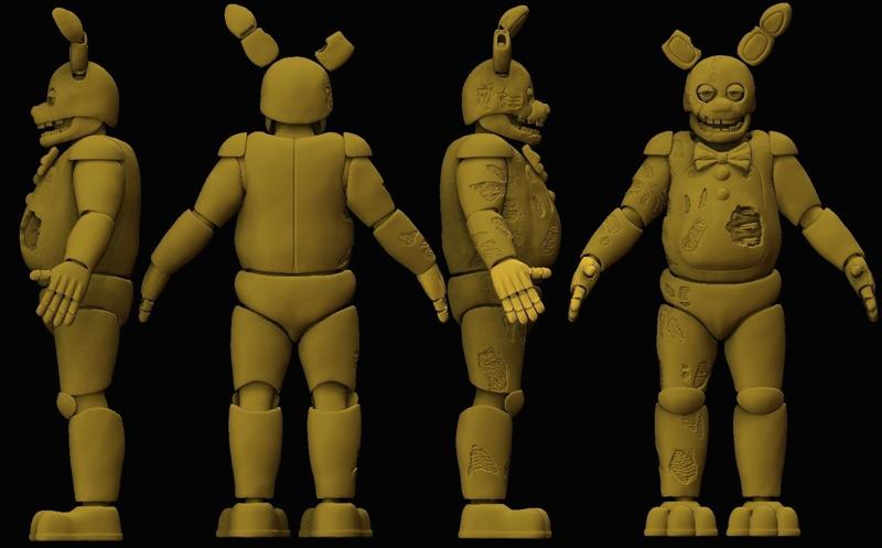 Five nights at Freddy's Movie Springtrap suit model