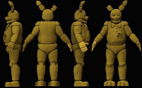 Five nights at Freddy's Movie Springtrap suit model