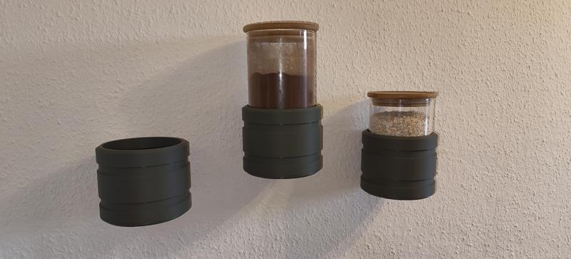 Wandhalter für Vorratsdosen