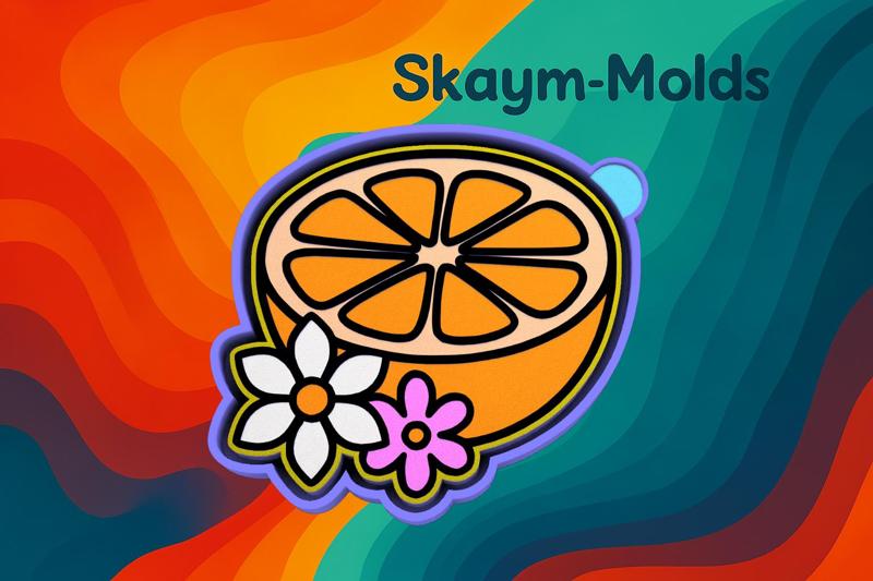 🍊🌼 Orange Blossom Design Mold – Freshie, Ornament, Resin & Candle Mold