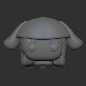 Funko Pop Female Head with hat with floppy ears