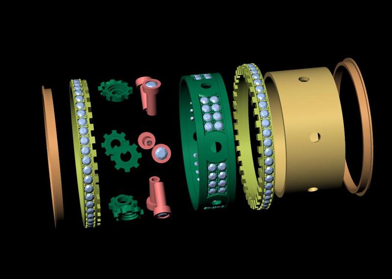 Moving Gear Ring moving model3D print model