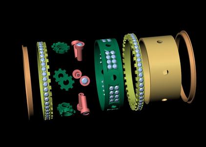 Moving Gear Ring moving model3D print model