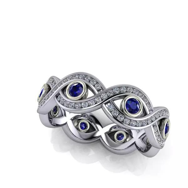 Infinity Eternity Wedding Ring Stackable Band