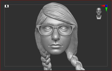 Head of Mia Khalifa for articulated action figures