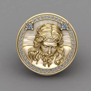 Jesus Diamond Ring 3d Print Model
