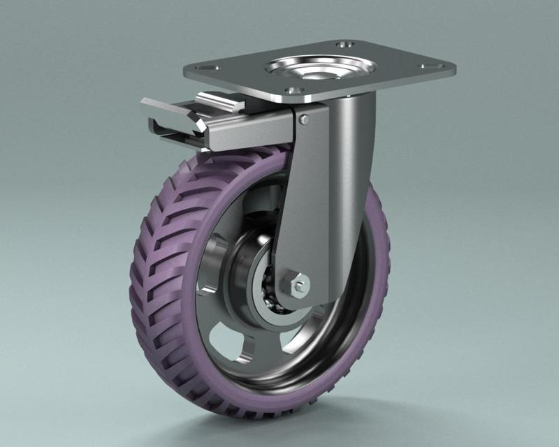 Caster 160 - with plate