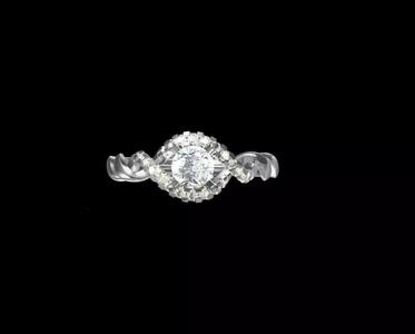 interwined round diamond ring