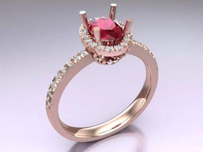 Oval stone ring - Womens  Rings - N852418