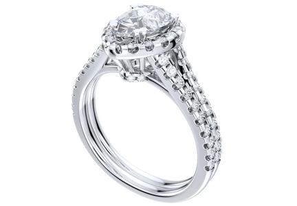 Pear Shape Diamond Engagement Ring -CRL001