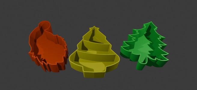 Bandejas  de navidad (3  x 1)