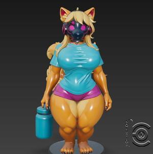 Cyber Pup Girl - Streetwear Furry with Style