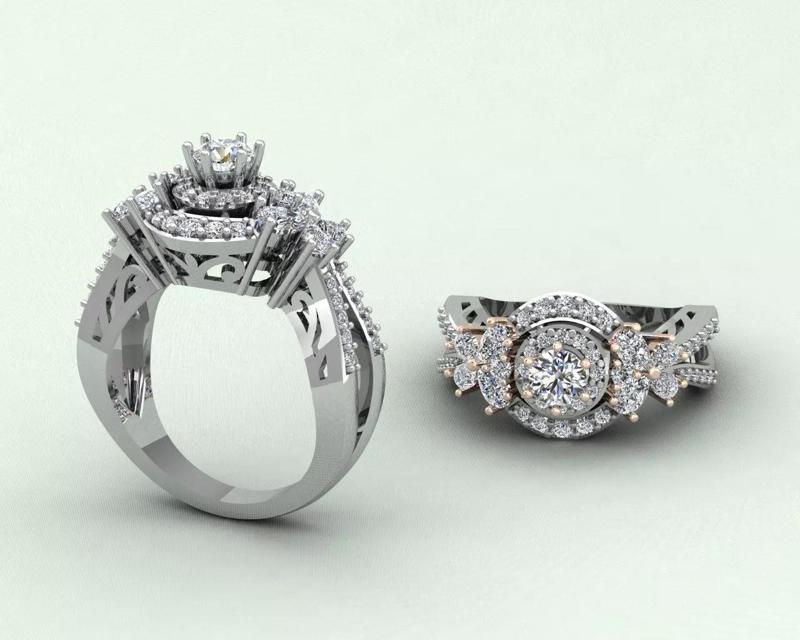 Passion Diamond Flower Engagement Ring