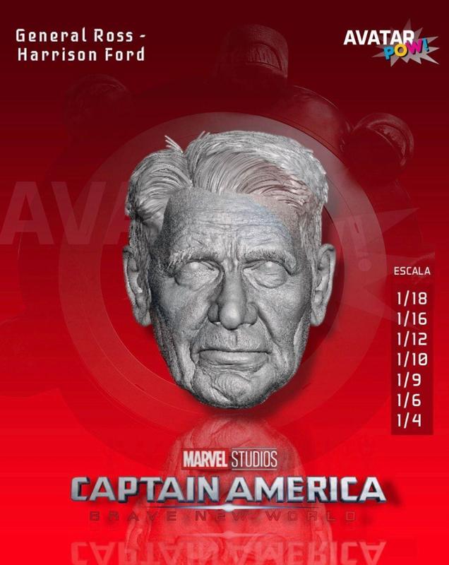 3D Head of Thaddeus "Thunderbolt" Ross - Harrison Ford in Captain America: Brave New World - STL for 3D Printing