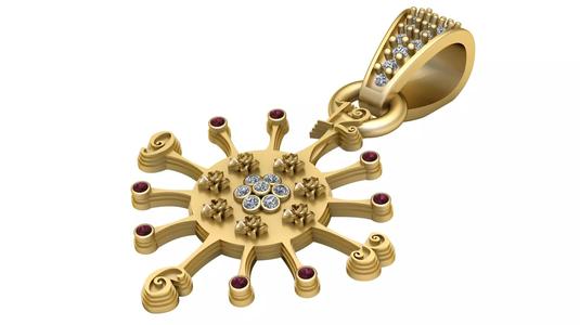 STYLISH SNOW FALKE PENDANT 3D PRINTABLE MODEL