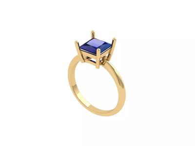 Princess Solitaire Ring