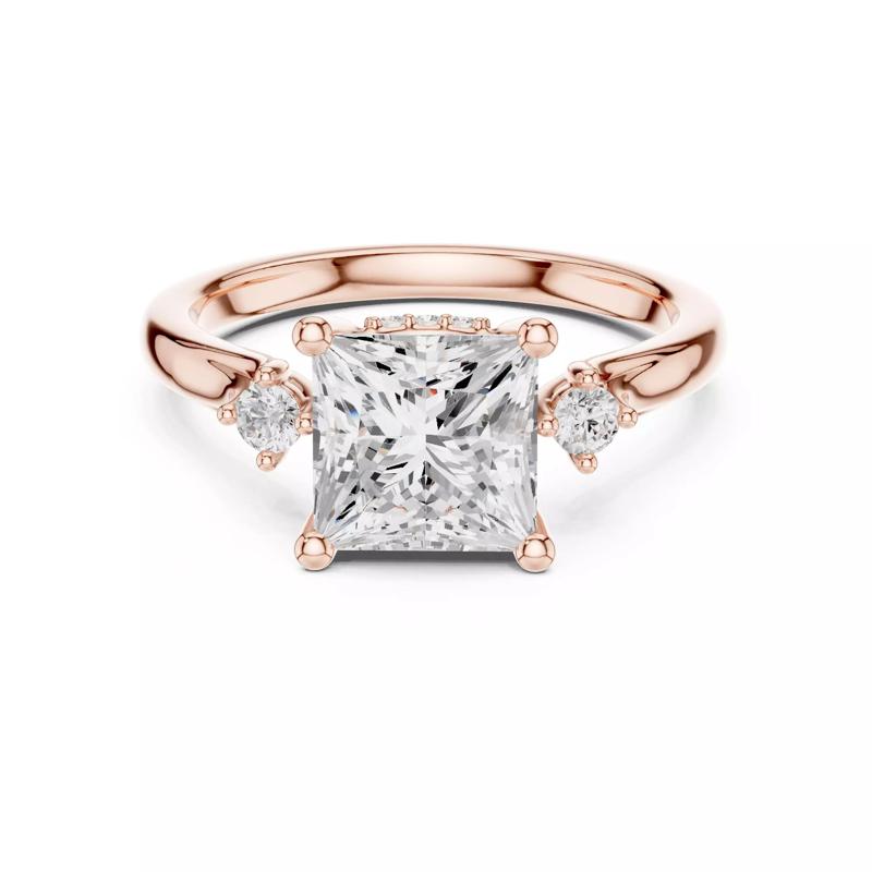 Princess Cut Diamond Engagement Wedding Ring 3DM STL Video