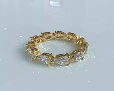 Pear Cut Eternity Band