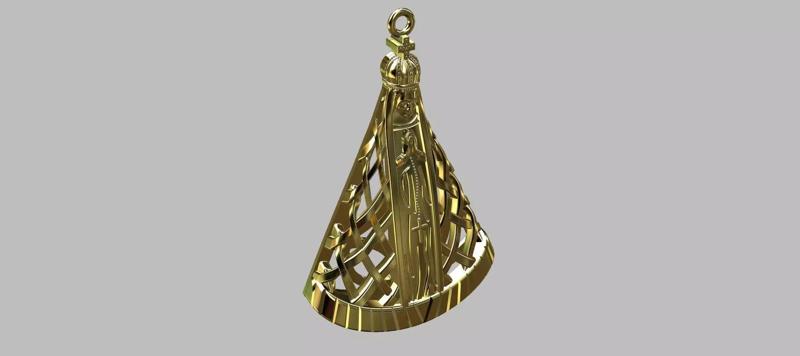 Our Lady Lined Pendant