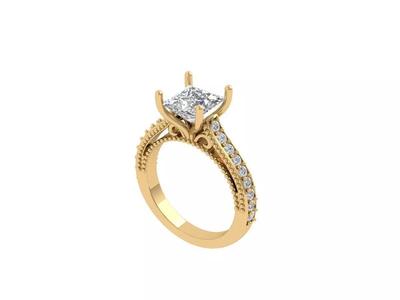 Princess Art Deco Ring