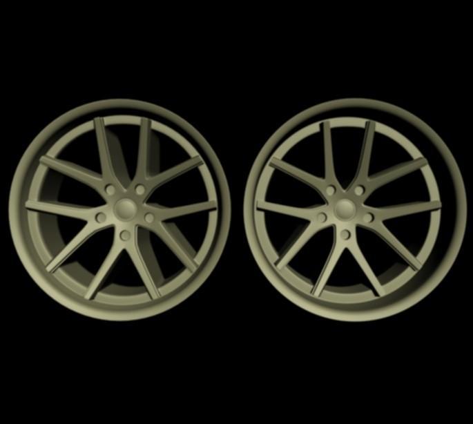 FERRADA FR2S Type Rims for HotWheels 1/64