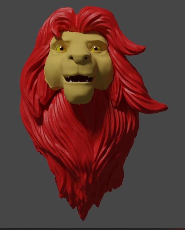 Adult Simba Head For Cosplays