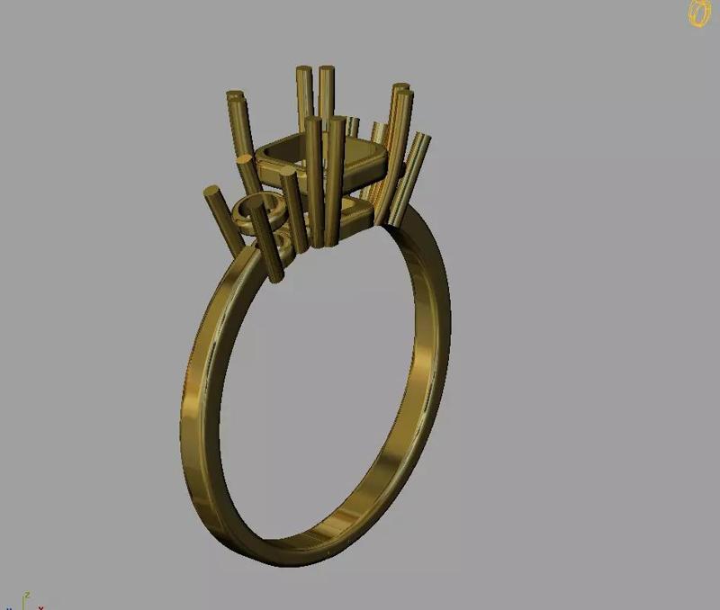 ANTIQUE JEWELRY RING 3 STONES